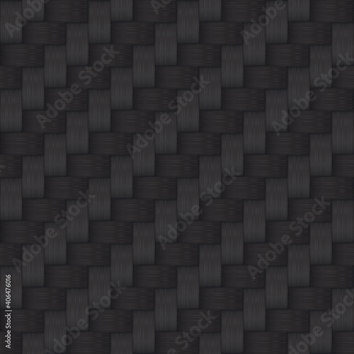 Seamless vector carbon fiber texture. Abstract black background