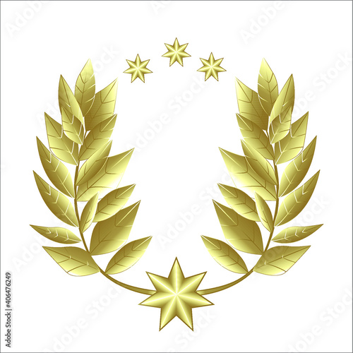 gold laurel wreath