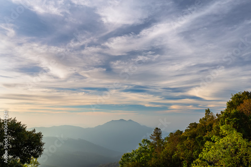 Doi Inthanon view point in the morning, Doi Inthanon National Park, Chiang Mai, Thailand 