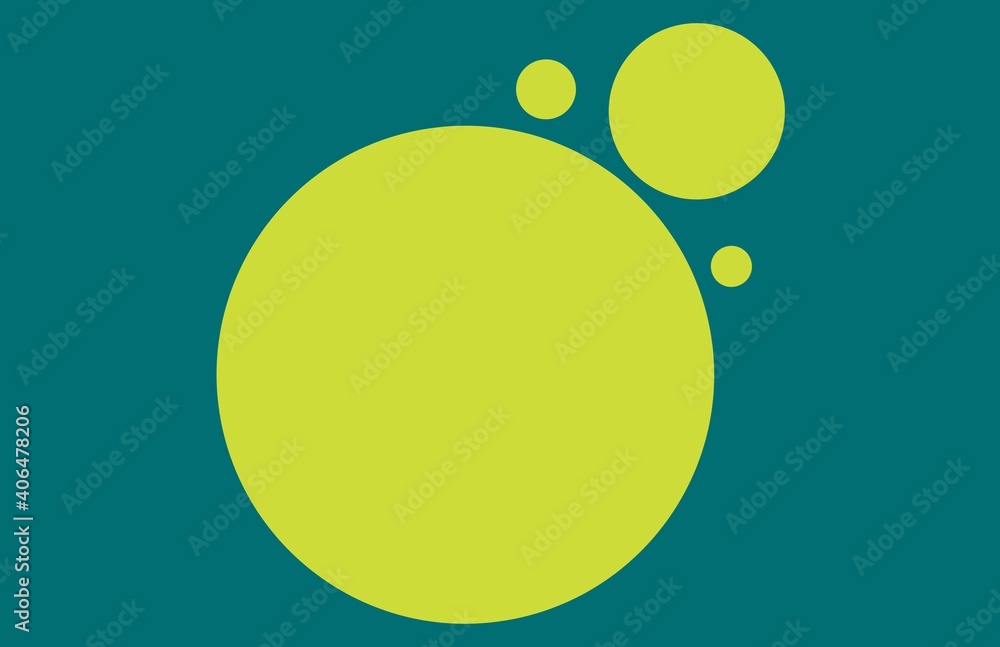 Yellow circles on the background of the color Yellow circles on the background of the color