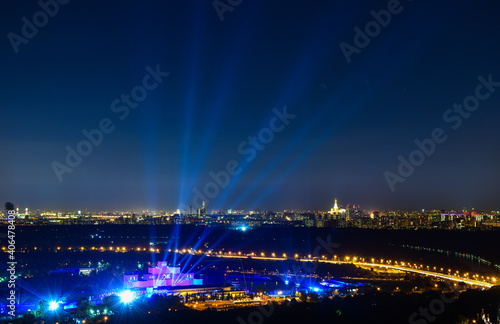 night view of the city, Moscow