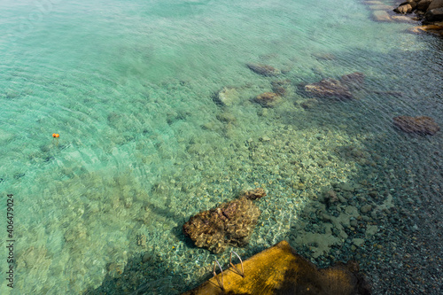 reef in the sea on Milos island, Greece