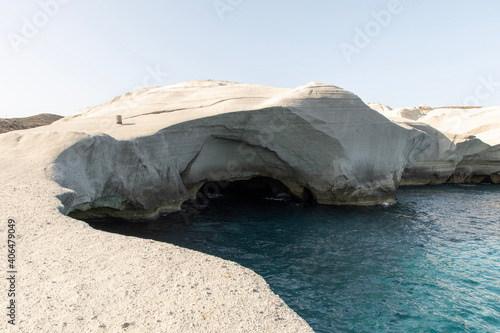 Fototapeta Naklejka Na Ścianę i Meble -  cliffs at Sarakiniko beach on Milos island, Greece