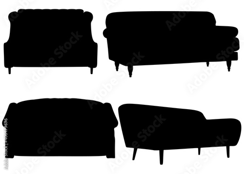 Upholstered furniture for the home. Set of sofas.