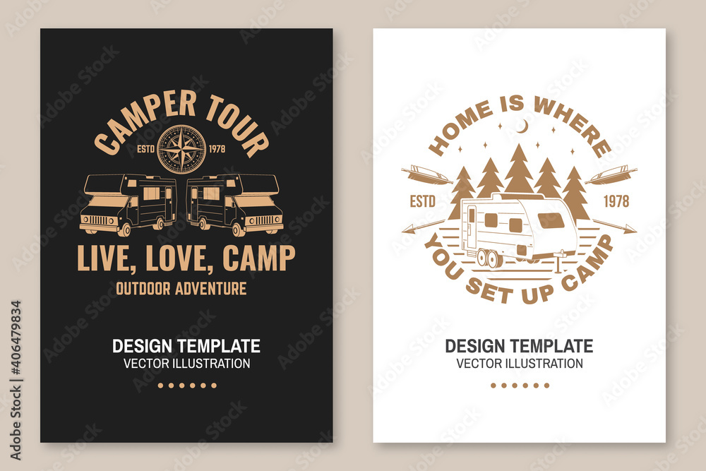 The best memories are made camping. Posters, banners, flyers Vector. Concept for shirt or logo, print, stamp or tee. Vintage typography design with RV Motorhome, camping trailer silhouette. The best memories are made camping. Posters, banners, flyers Vector. Concept for shirt or logo, print, stamp or tee. Vintage typography design with RV Motorhome, camping trailer silhouette.
