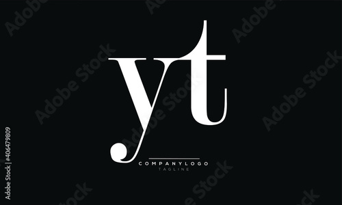 YT icon monogram letter text alphabet logo design
