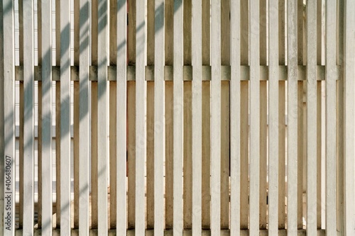 Morning Light Beam on Surface of Old Wood Fence in Sail Champagne Color Tone.