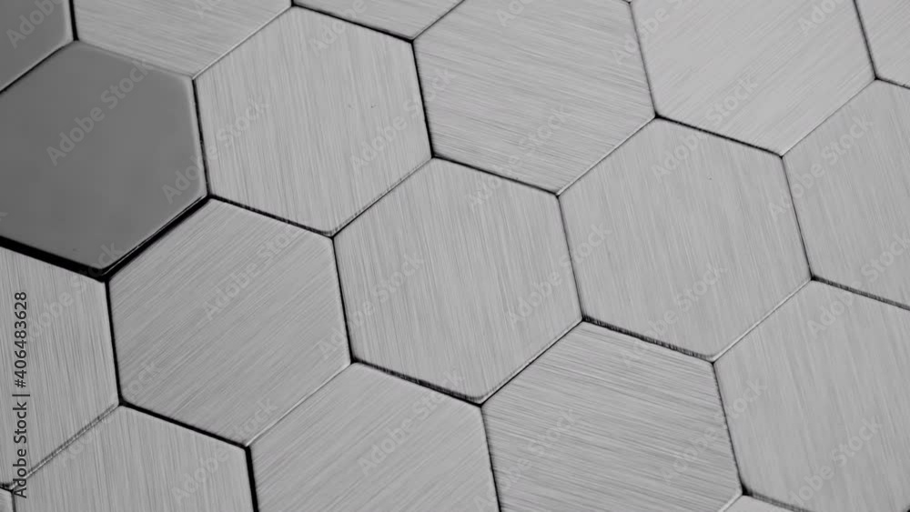Surface consisting of hexagonal metal plates. Surface consisting of hexagonal metal plates.