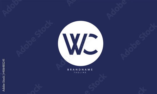 Alphabet letters Initials Monogram logo WC, CW, W and C