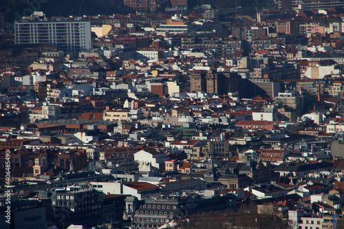 View of Bilbao from a hill in a sunny winter day © Laiotz
