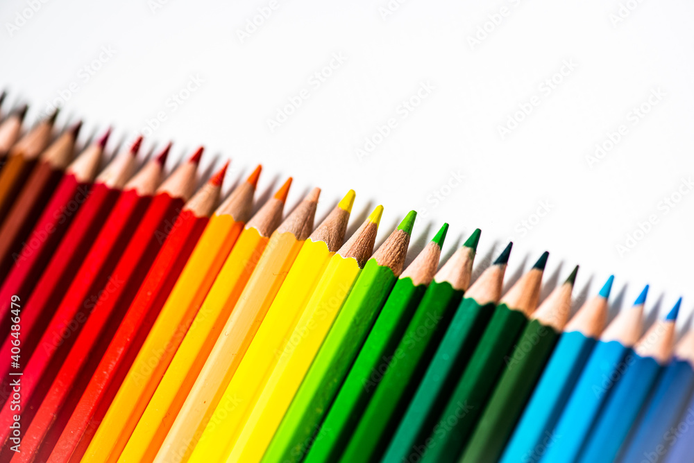Color pencils isolated on a white background. Color pencils isolated on a white background.