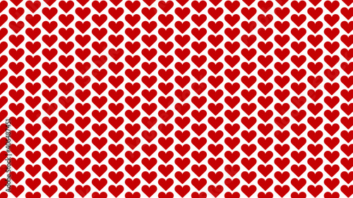 Valentine's day theme, red heart pattern on a white background.