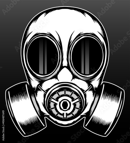 Retro gas mask illustration