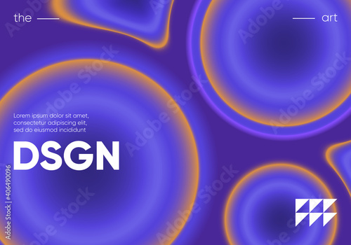 Wavy gradient shapes composition. Eps10 vector.