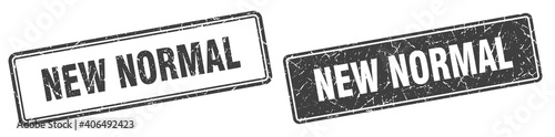 new normal stamp set. new normal square grunge sign