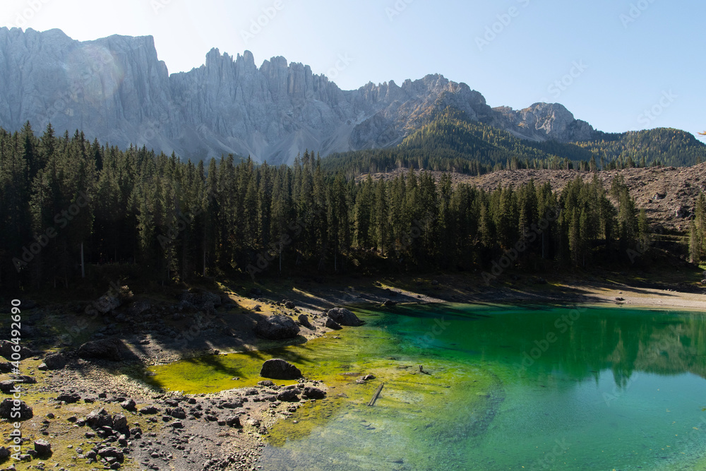 Karer lake in South Tyrol, Italy