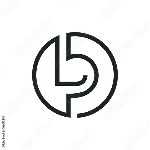 Creative abstract letter pl logo design. Linked letter lp logo design.