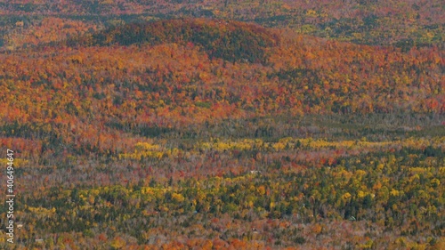 Carrabassett Valley Maine, near Sugarloaf Ski Lodge, during full autumn color change. photo