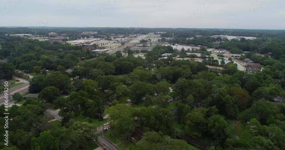 Aerial flight over Tyler Texas. Aerial flight over Tyler Texas.
