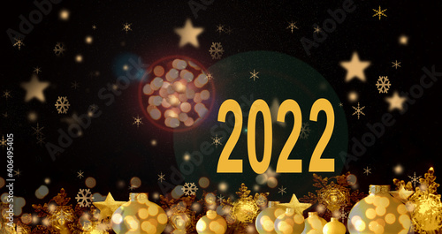 2022 ,carte de voeux su nouvel an