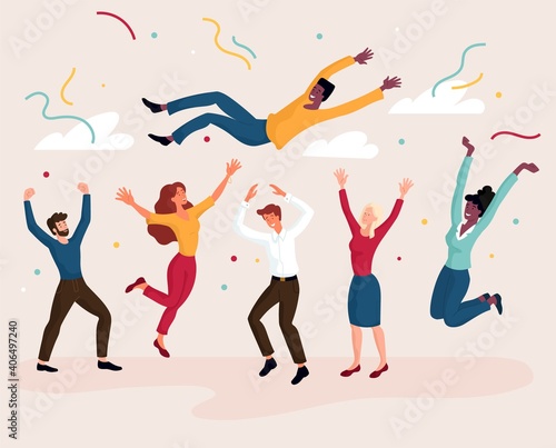 Celebrating success, achievement and jubilation concept