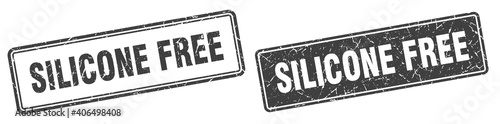 silicone free stamp set. silicone free square grunge sign