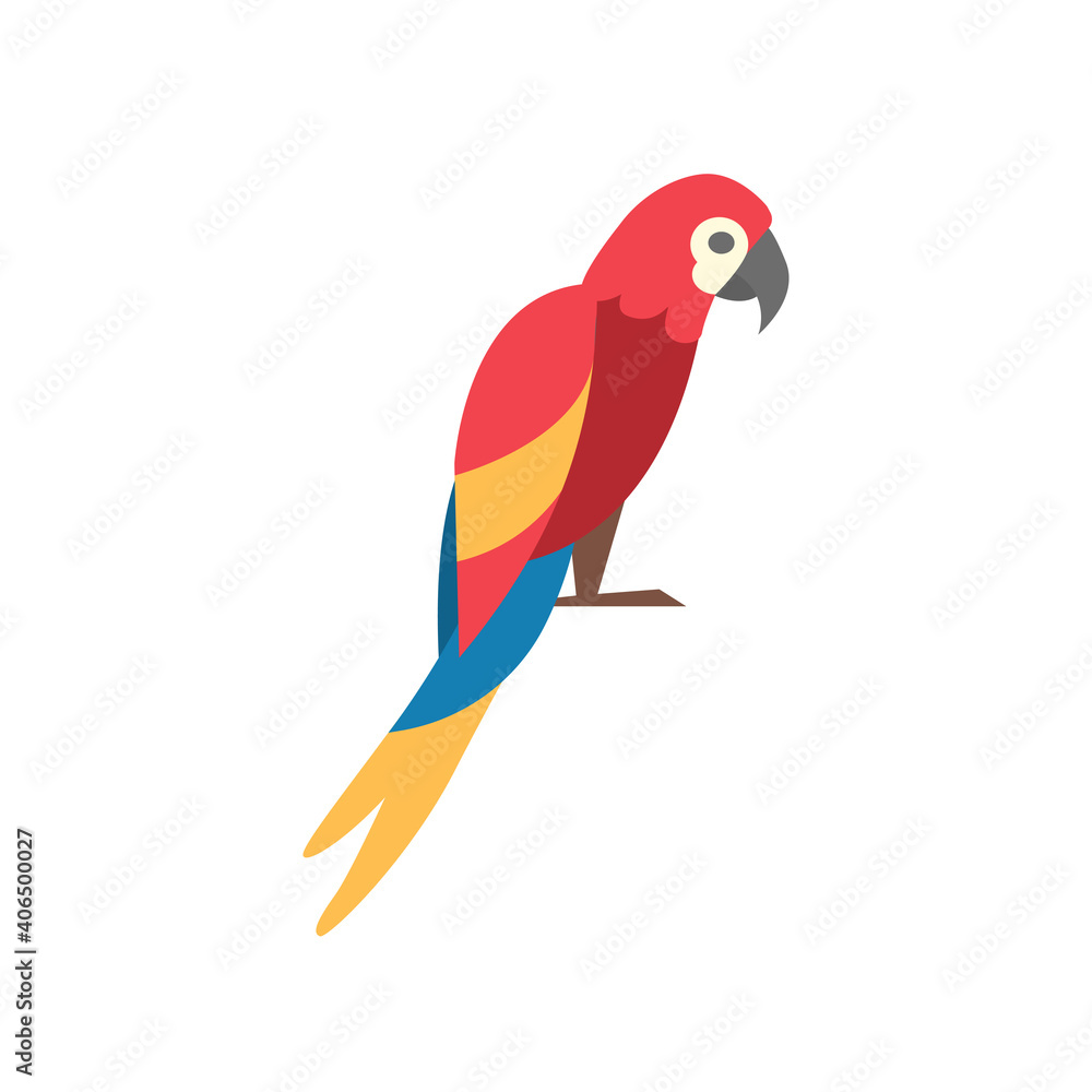 Macaw parrot. Vector icon