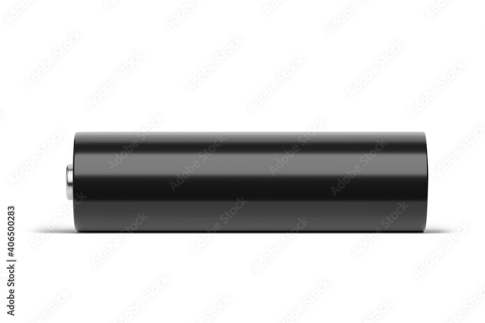Blank AA battery isolated on white. 3D rendering mock-up. Blank AA battery isolated on white. 3D rendering mock-up.
