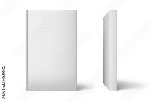 Blank book isolated on white background. 3D illustration mock-up. © Kuzmick