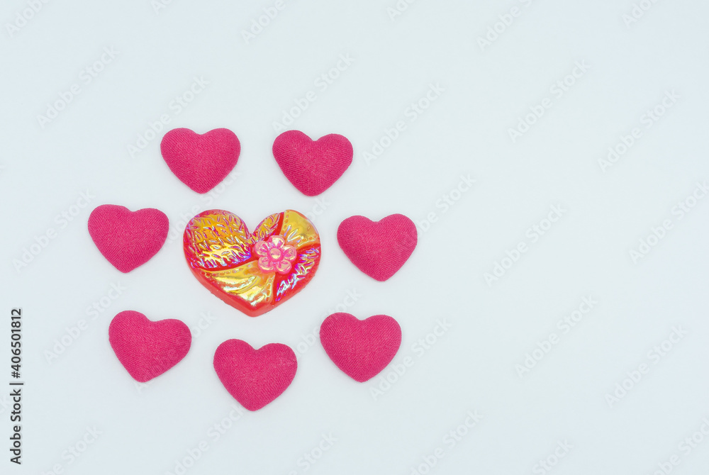 pink hearts on white background pink hearts on white background
