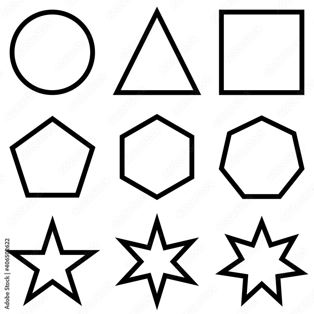 geometric shapes isolated on white background. Vector illustration geometric shapes isolated on white background. Vector illustration