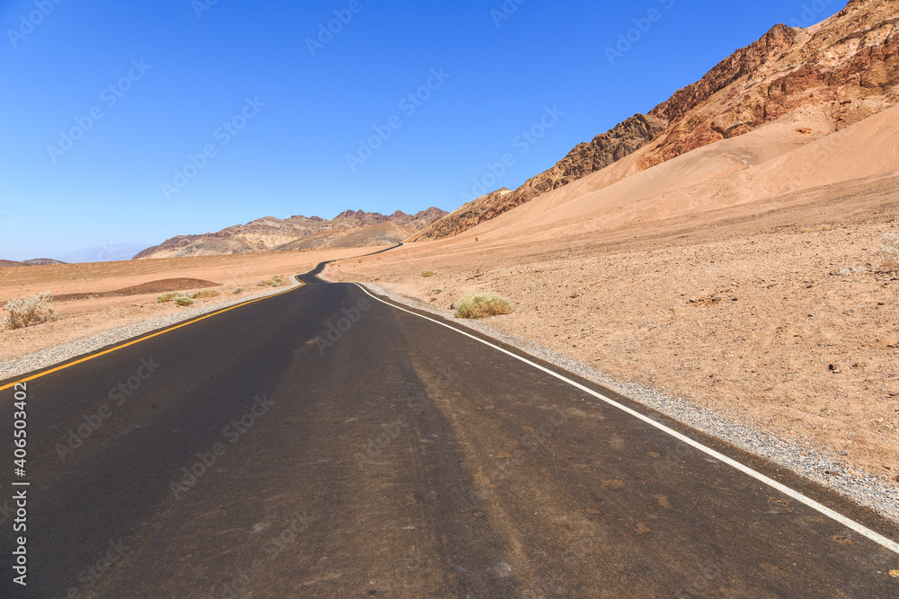 Road Through Death Valley, Death Valley National Park, California Road Through Death Valley, Death Valley National Park, California