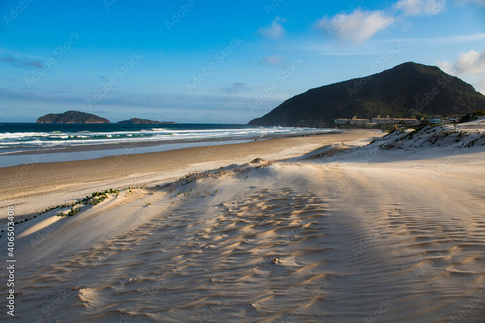 beach at sunset located on Santinho beach, Florianopolis, Santa Catarina, Brazil, Florianópolis beach at sunset located on Santinho beach, Florianopolis, Santa Catarina, Brazil, Florianópolis