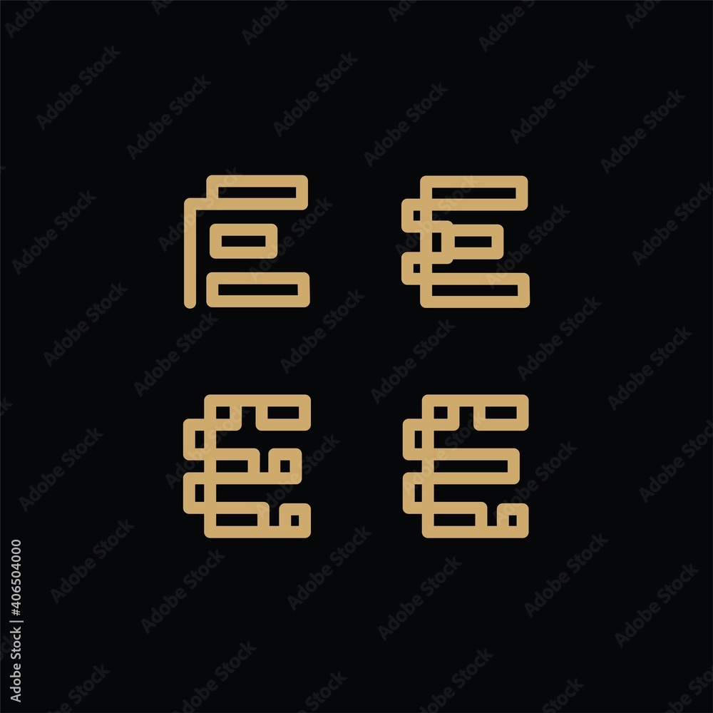 Initial letter E logo vector template Initial letter E logo vector template