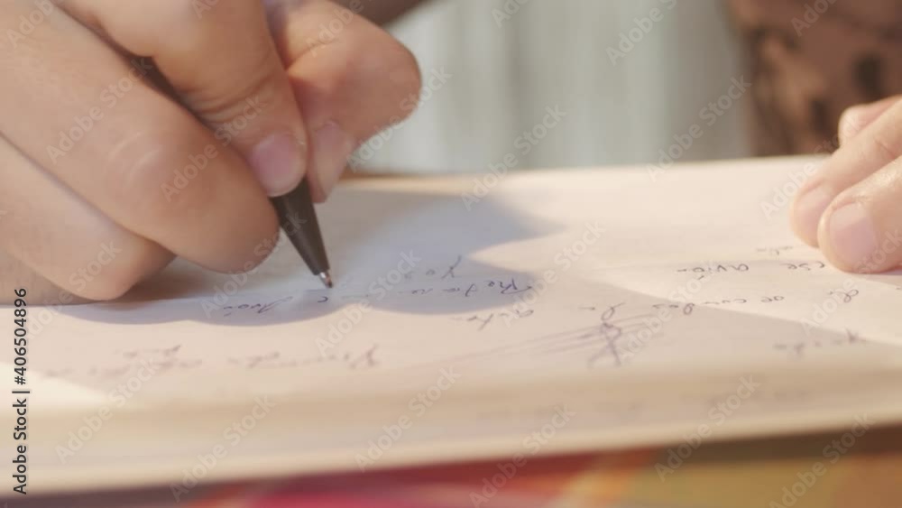 A man writing a letter A man writing a letter