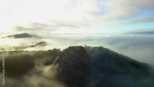 Voltzberg granite dome mountain, Central Suriname Nature Reserve, aerial view