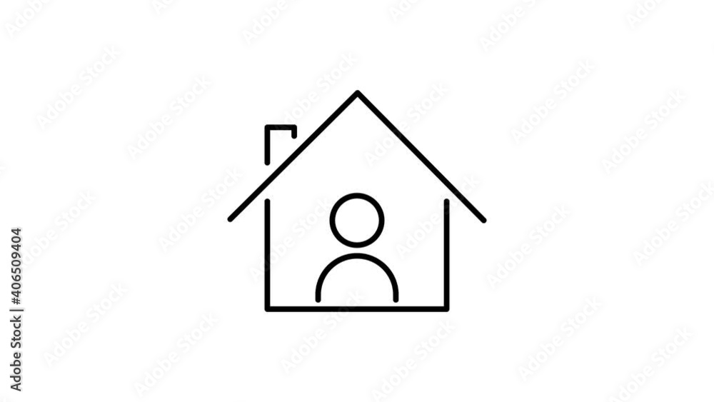Home line icon animation on the white screen background. 4K video. Alpha matte. Useful for website, banner, greeting cards, apps, and social media posts. Home line icon animation on the white screen background. 4K video. Alpha matte. Useful for website, banner, greeting cards, apps, and social media posts.