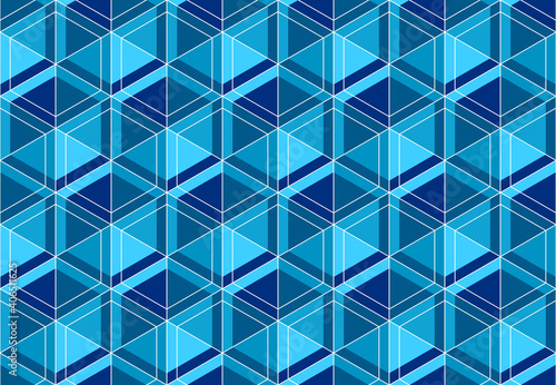 Seamless pattern for blue tiles for bathroom interior design.