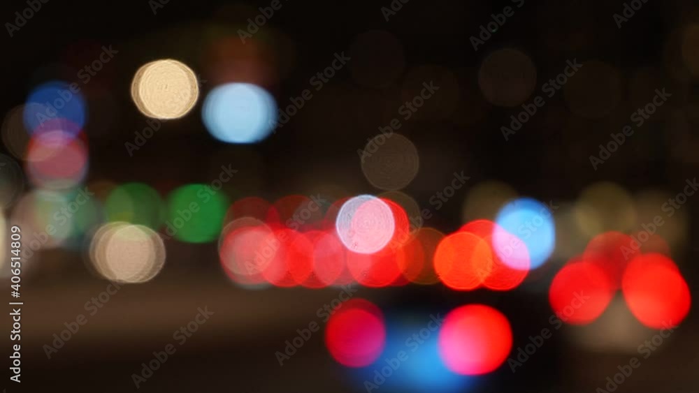 Defocused and blurred traffic by an intersection Defocused and blurred traffic by an intersection
