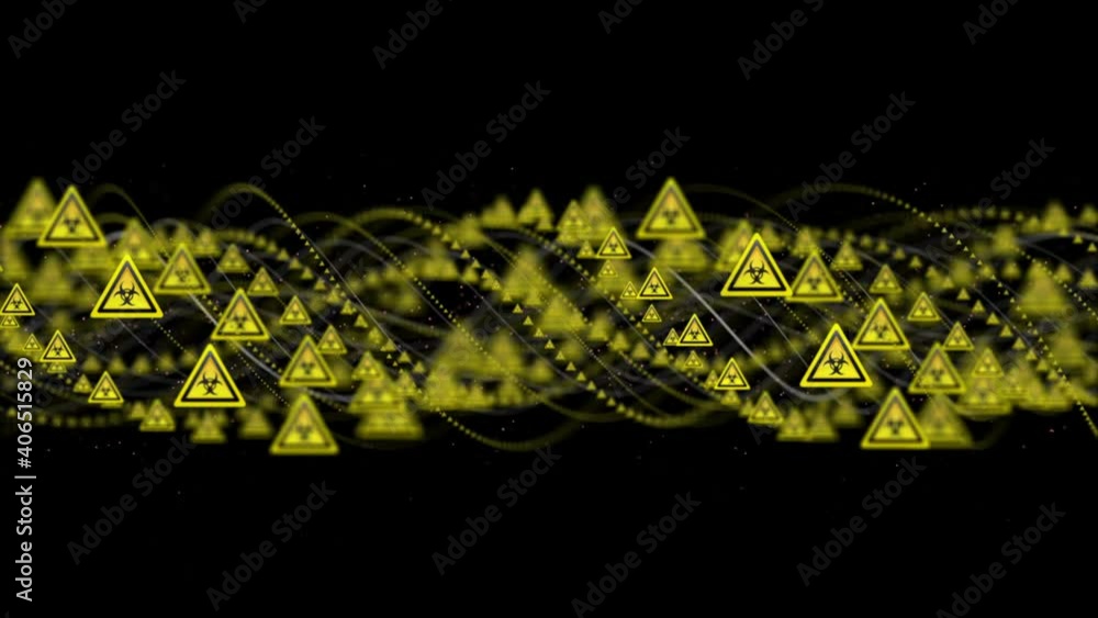 Intertwined BIOHAZARD Symbols Animation, Rendering, Background, Loop ...