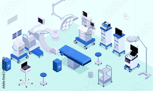 Operating Room Isometric Interior