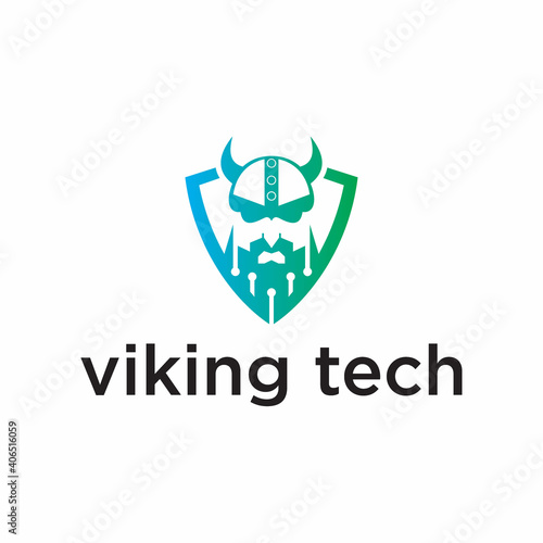 viking tecnology logo design