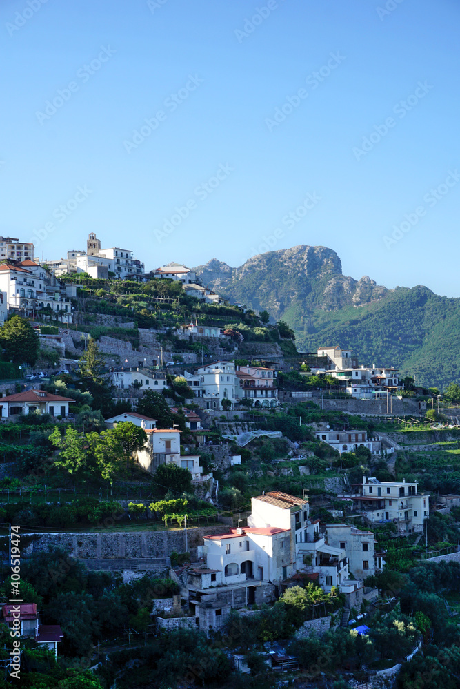 Obraz premium Ravello, backed by mountains, Amalfi Coast, Campania, Italy, Europe