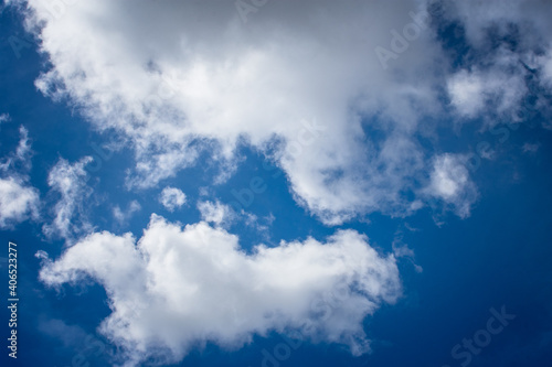 
blue sky with clouds, background and texture