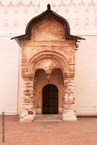 The Golden Ring of Russia. Ancient Kremlin in Rostov the Great-entrance to the Church of the Saviour Not Made with Hands © GalinaB