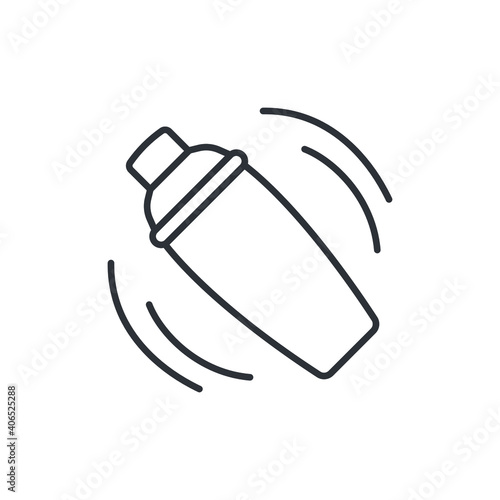 Shaking the shaker icon. Line style for web template and app. Vector illustration design on white background. EPS 10 