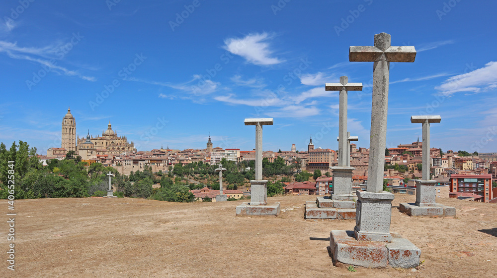 Blick über die Stadt Segovia in Zentralspanien