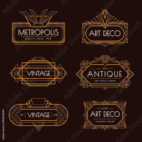 Art Deco Labels Set