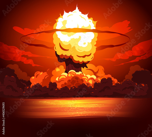 Bomb Explosion Fire Background