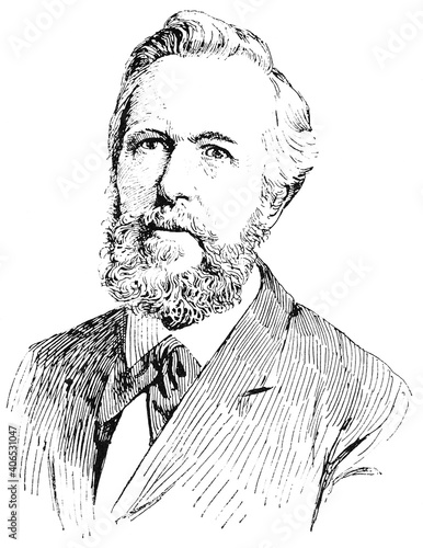 Fotografía Portrait of Ernst Haeckel - a German zoologist, naturalist, eugenicist, philosopher, physician, professor, marine biologist